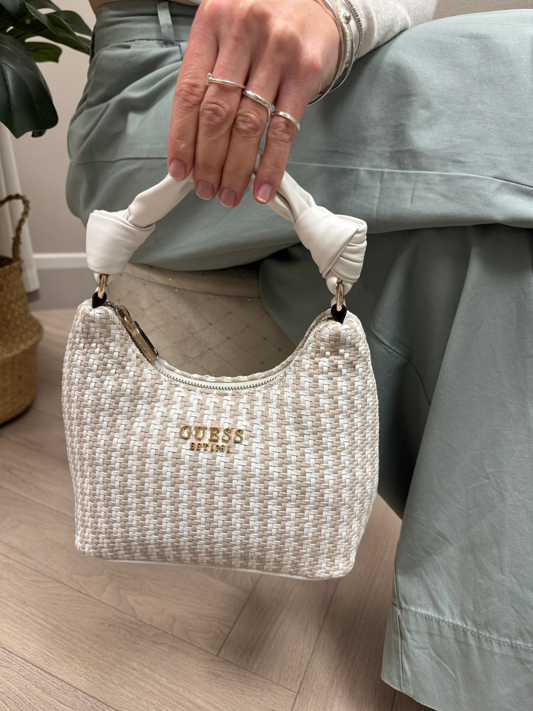 Guess White Multi MIREMA Bag. WG963101
