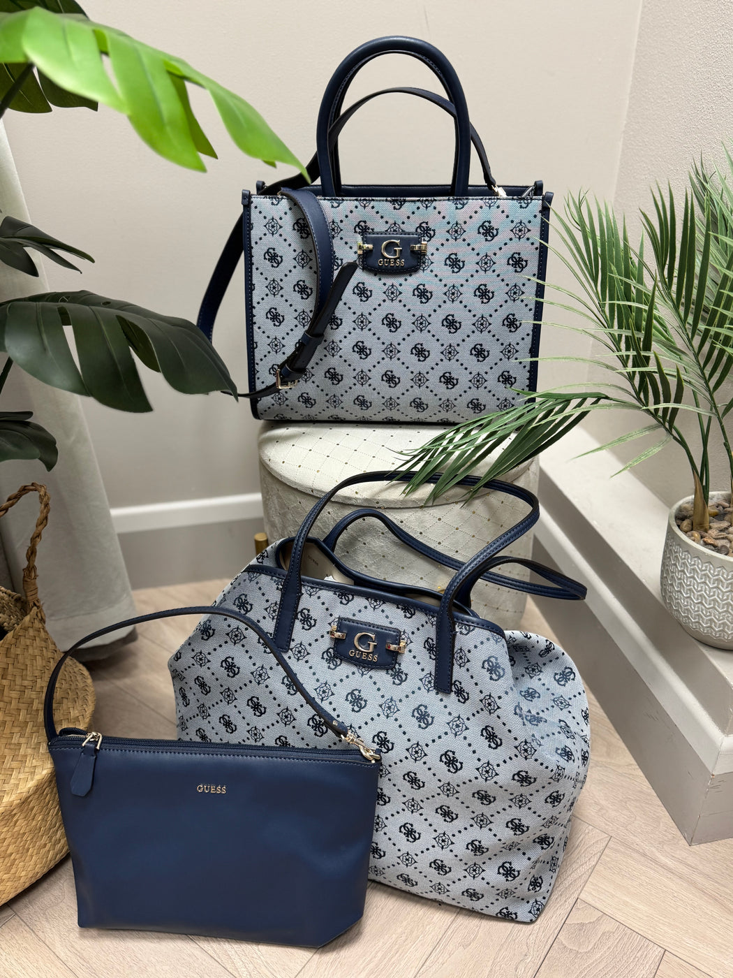 Guess neda jacquard tote bag jp965424