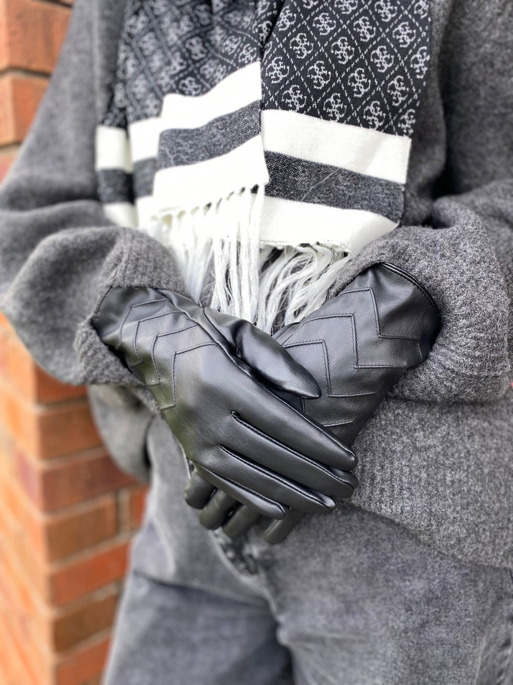 Faux leather aimee  gloves