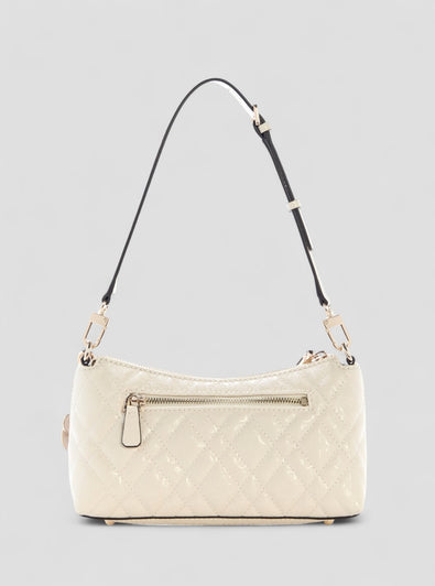 Guess off White Logo Isemay Shoulder Bag