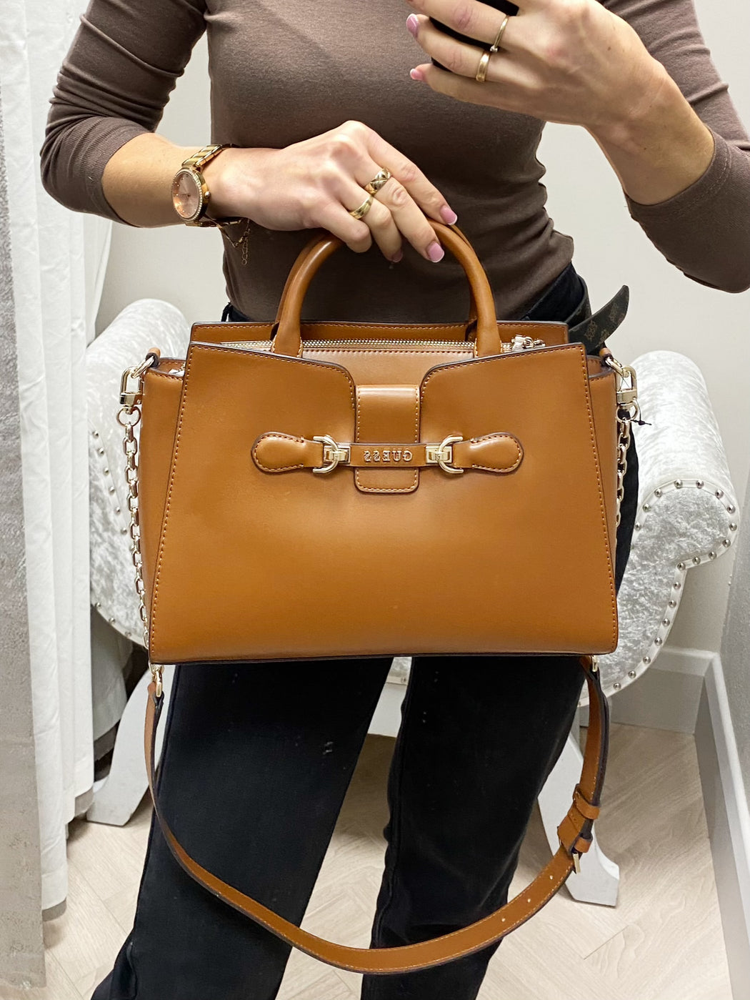 Guess satchel sale