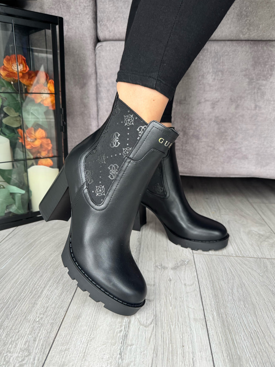 Guess Black Logo Boots FLFNLLELE10