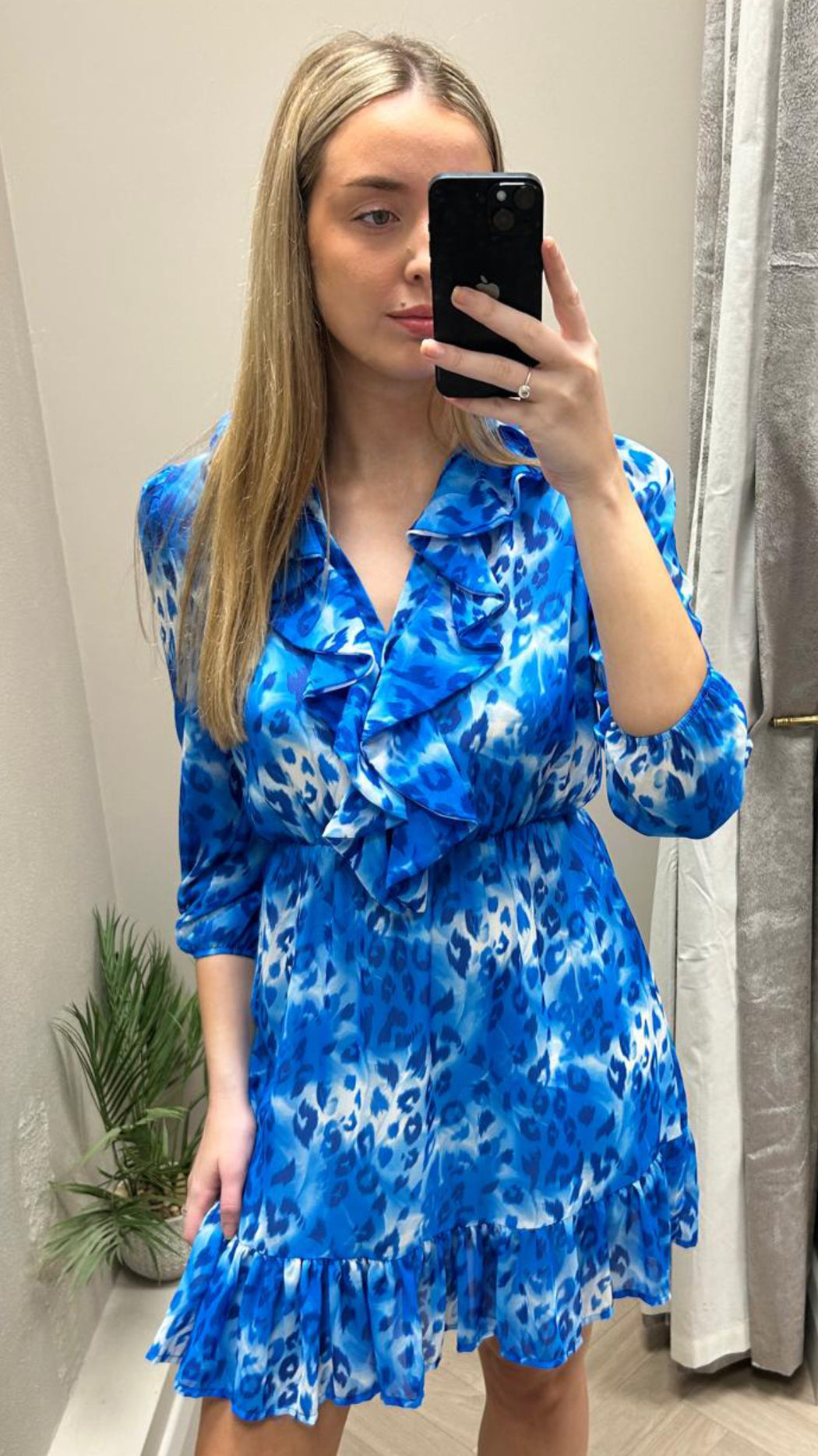 VICKY BLUE  MINI DRESS