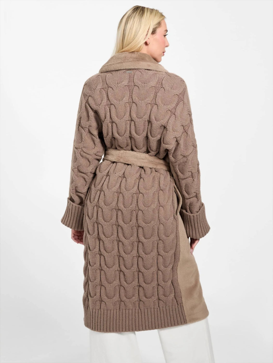 Guess Lucrezia Fur Knit Coat. W5BL63W4200