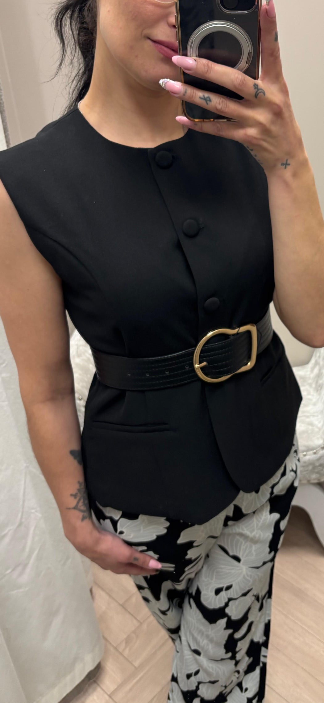 Pepper black waistcoat