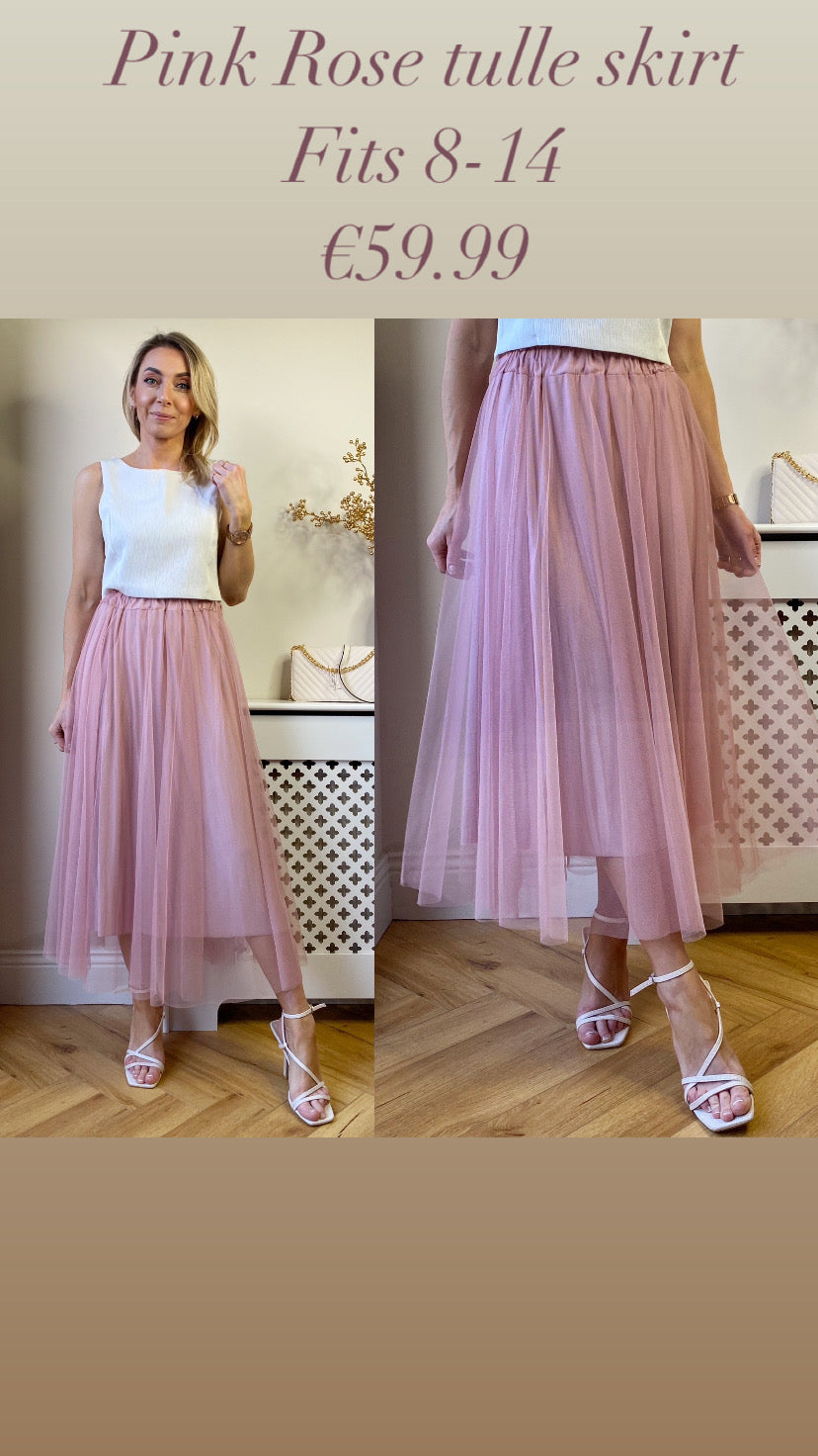 Pink Rose tulle skirt