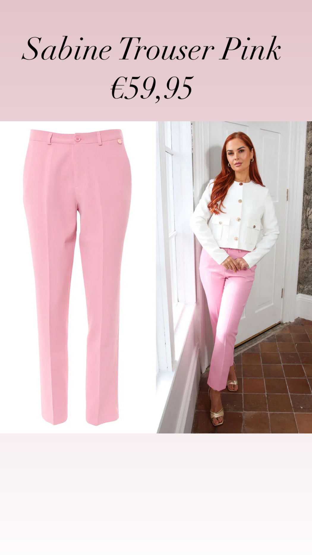 Sabine Trouser Pink