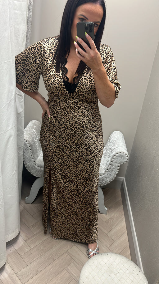 Guess Martine leopard print dress w5yk01whez2