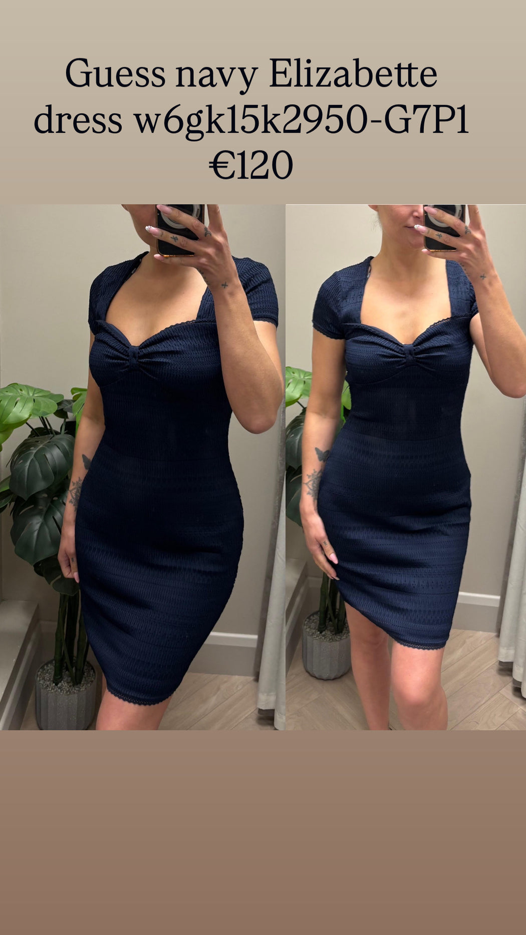 Guess navy Elizabette  dress w6gk15k2950-G7P1