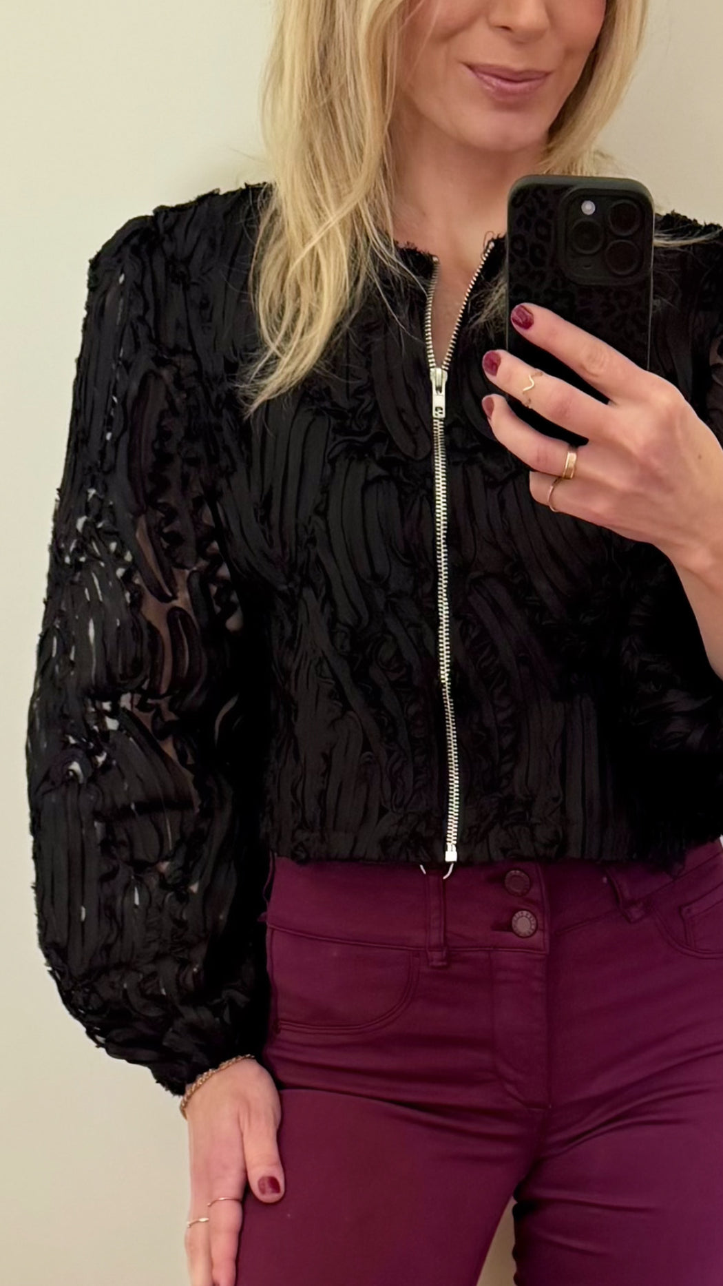 Black textured jacket