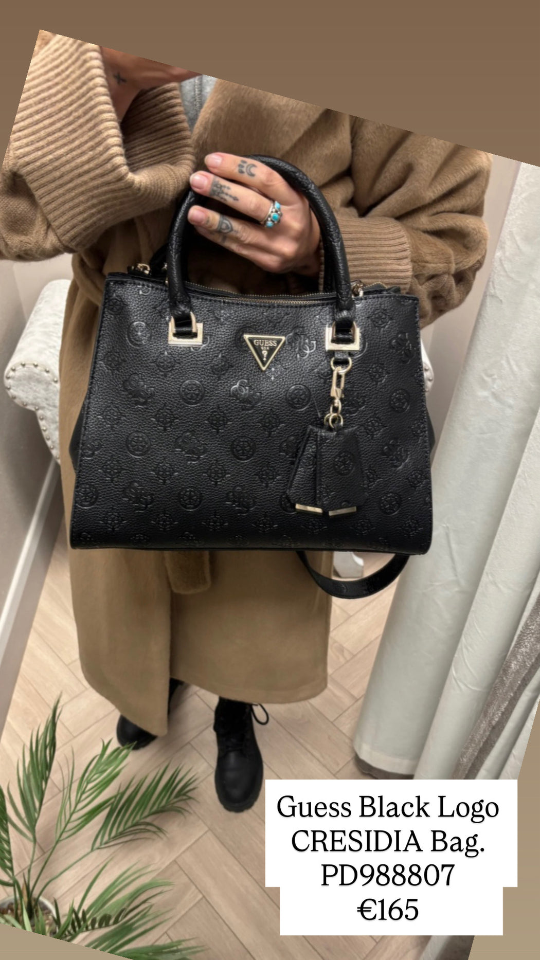 Guess Black Logo CRESIDIA Bag. PD988807