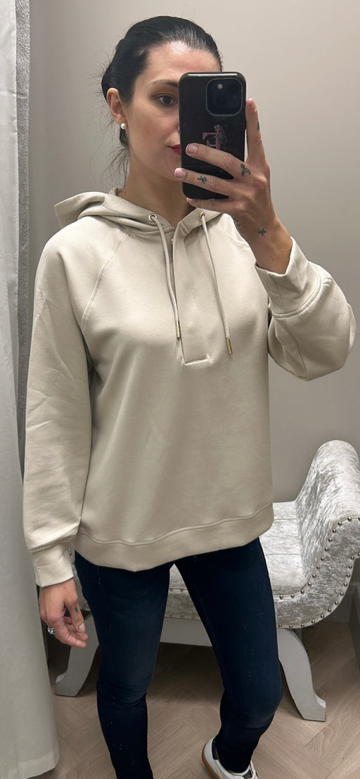 Merry beige glitter hoodie