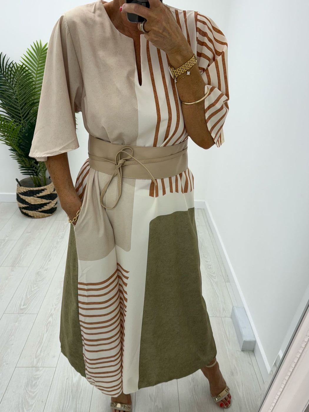 Picasso khaki dress