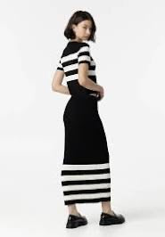 Claudie stripe skirt