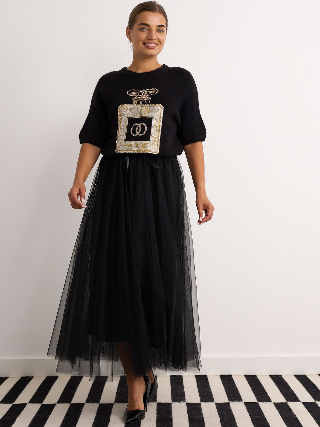 Black tulle skirt