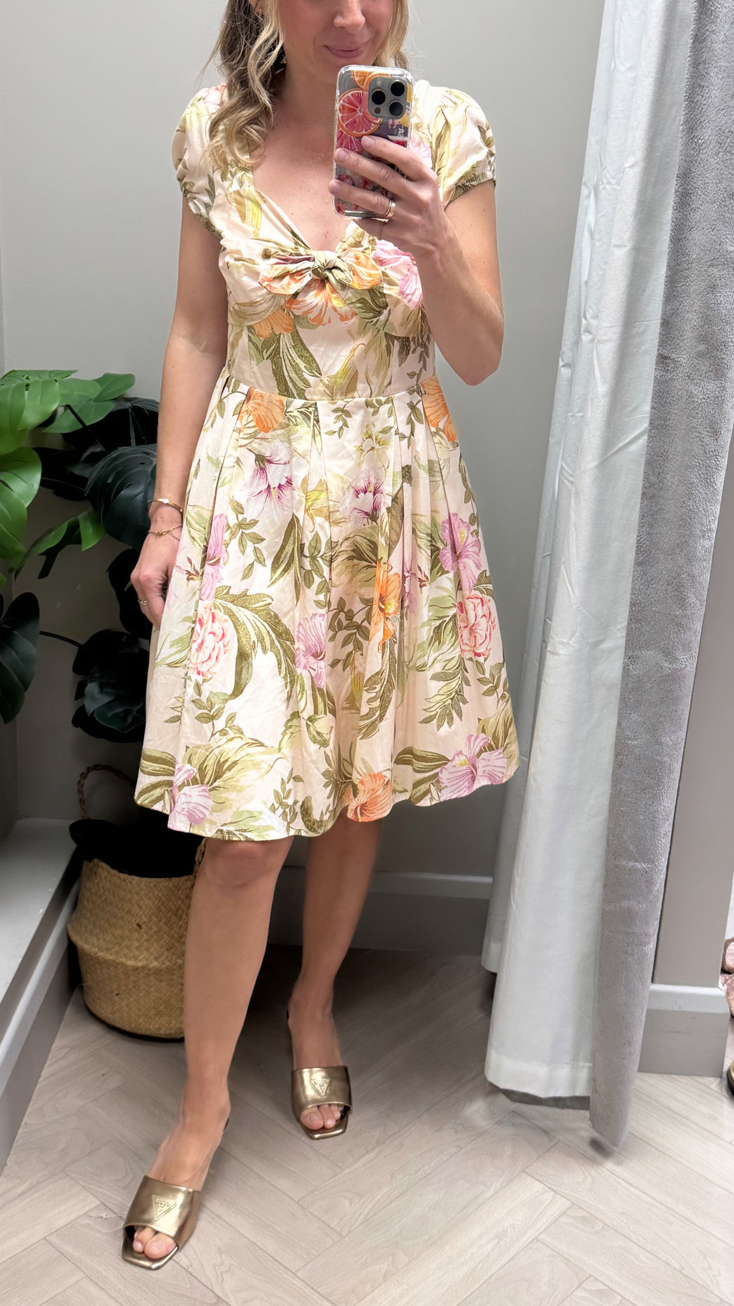 Floral karida Guess sweetheart dress