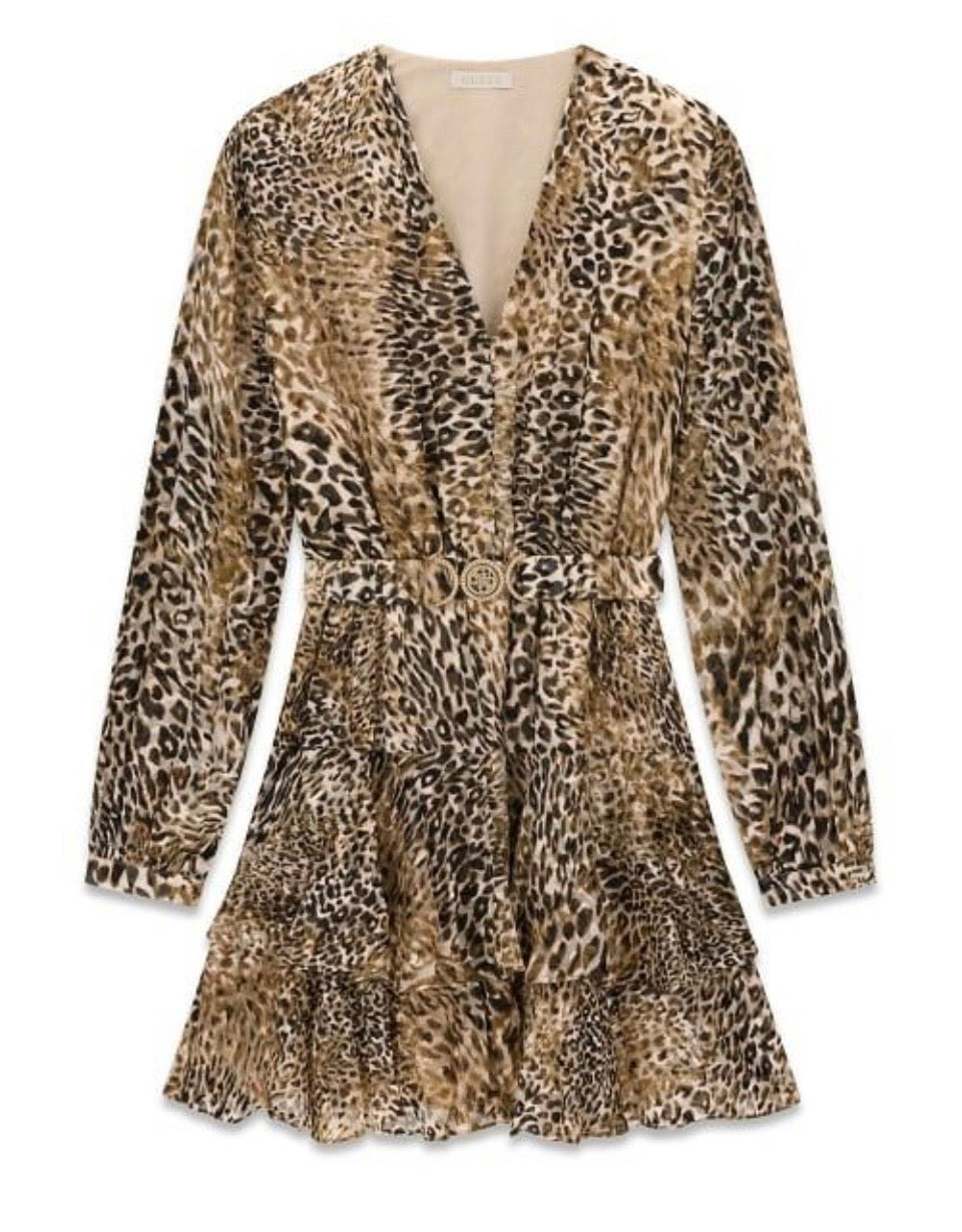 Guess leopard Clarisse flare dress