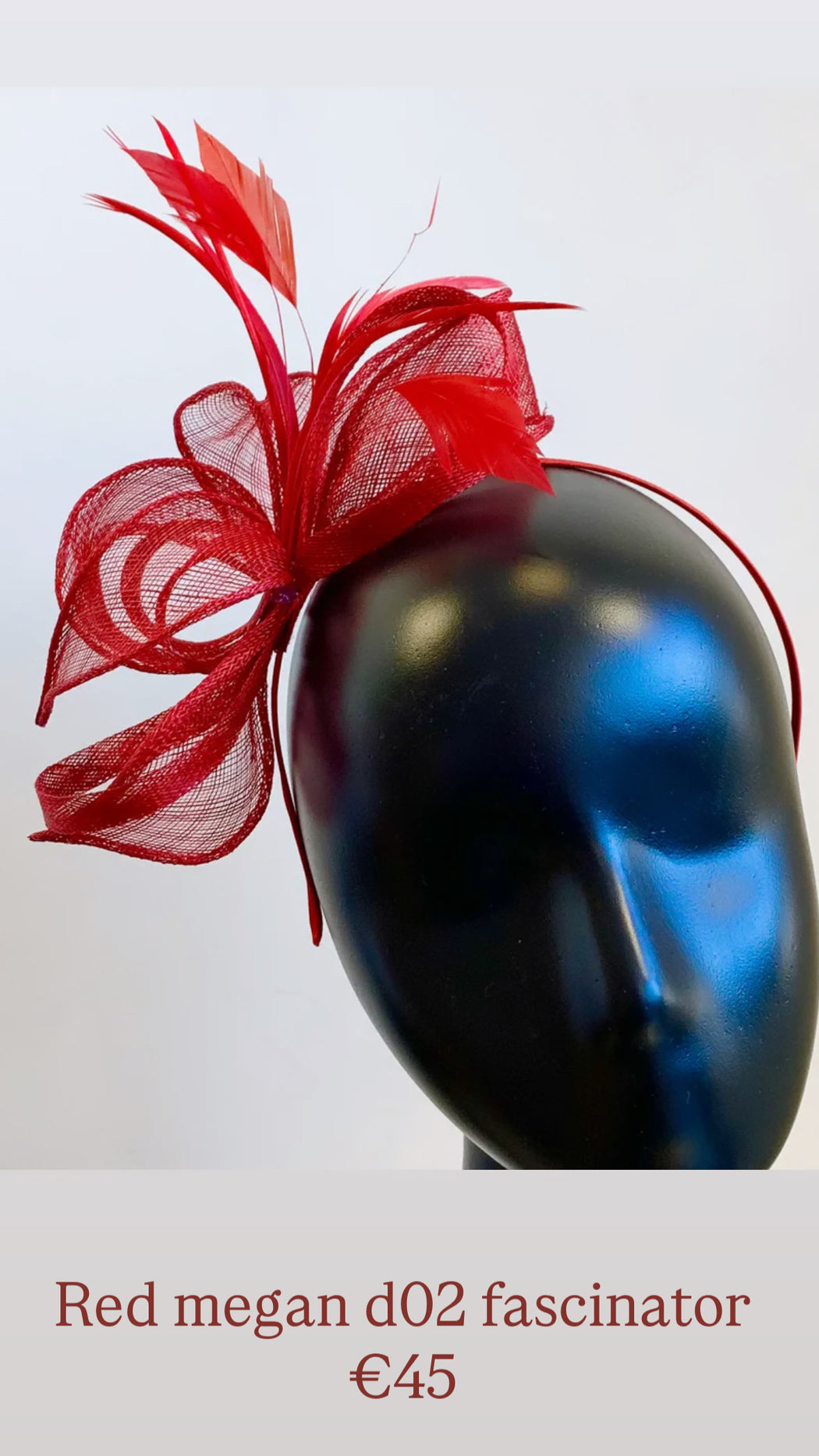 Red megan d02 fascinator