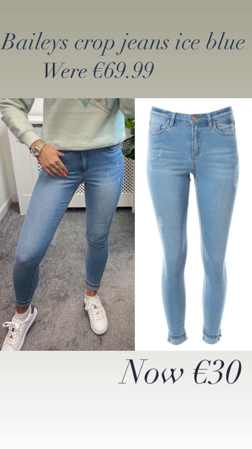 Baileys crop jeans ice blue