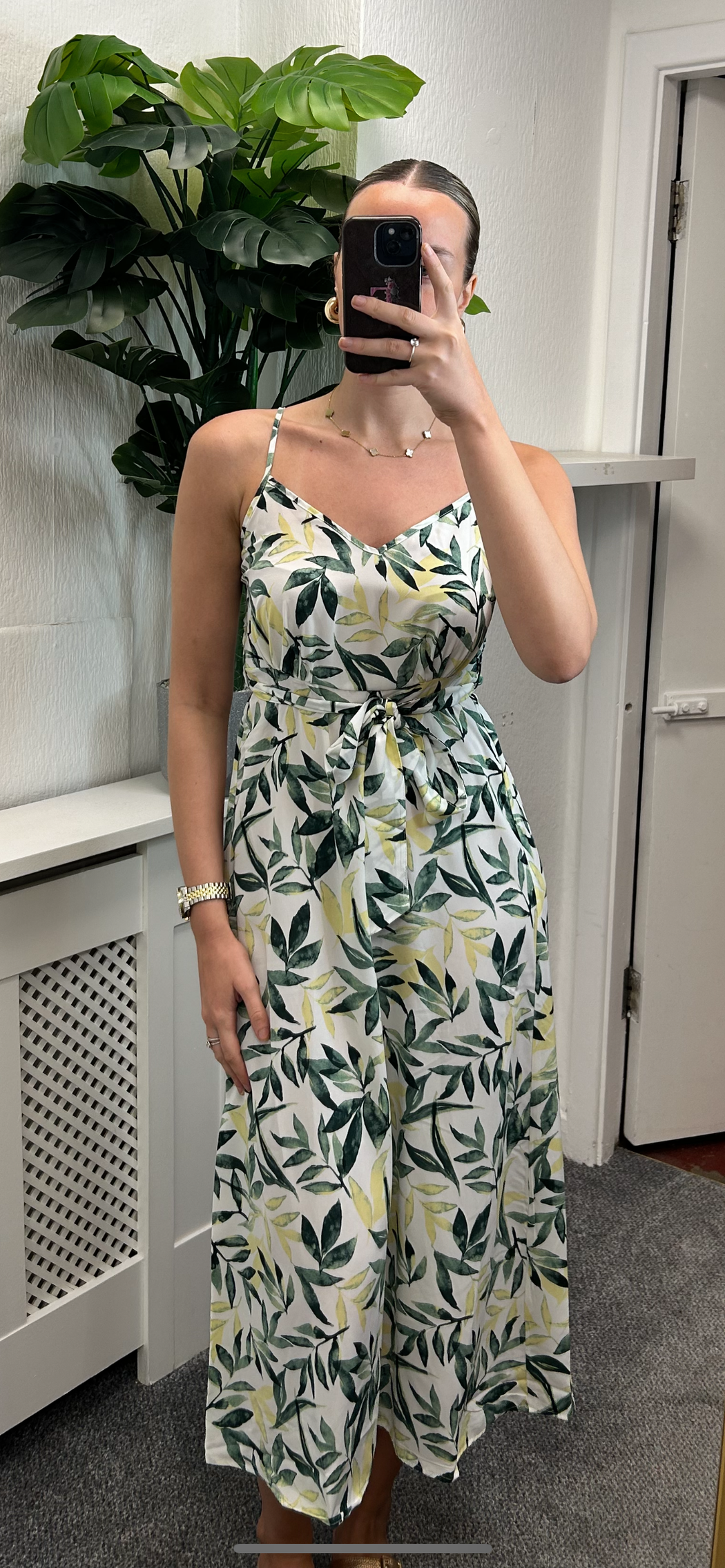 Granada green floral maxi