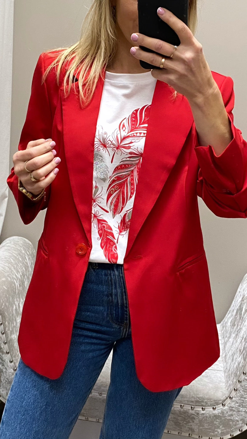 Red Ellie blazer