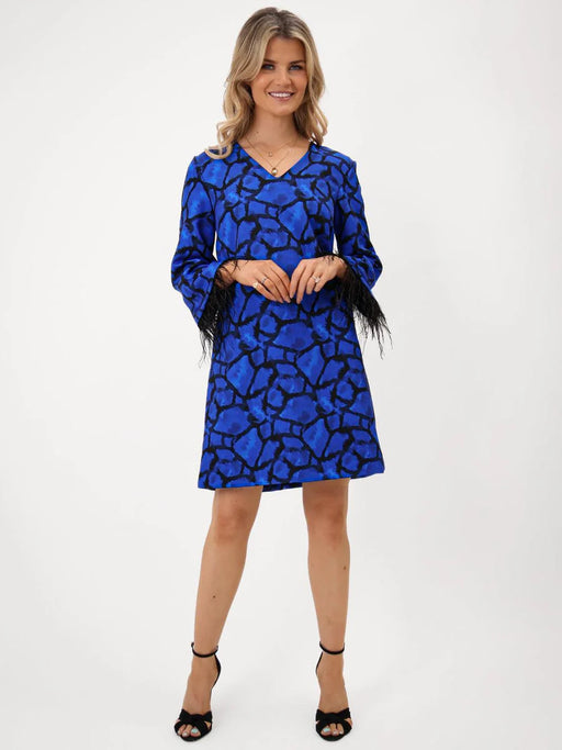 BLUE TAYLOR MINI SHIFT DRESS