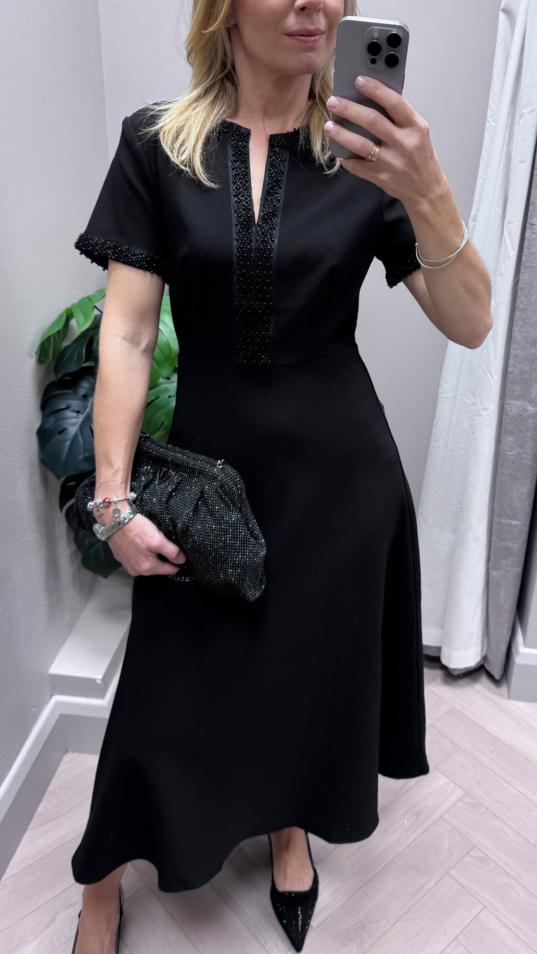 Natalie beaded midi dress