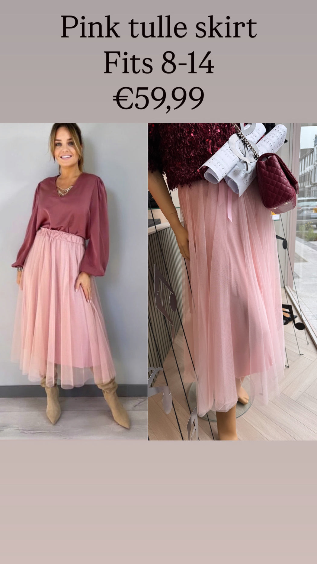 Pink tulle skirt