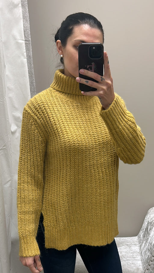 Taigete mustard turtle neck knit