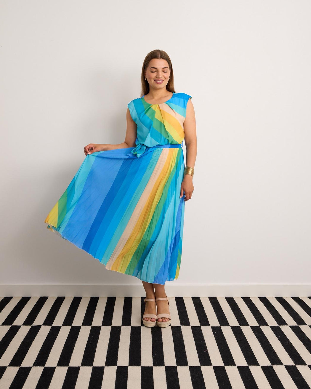 Rainbow blue midi