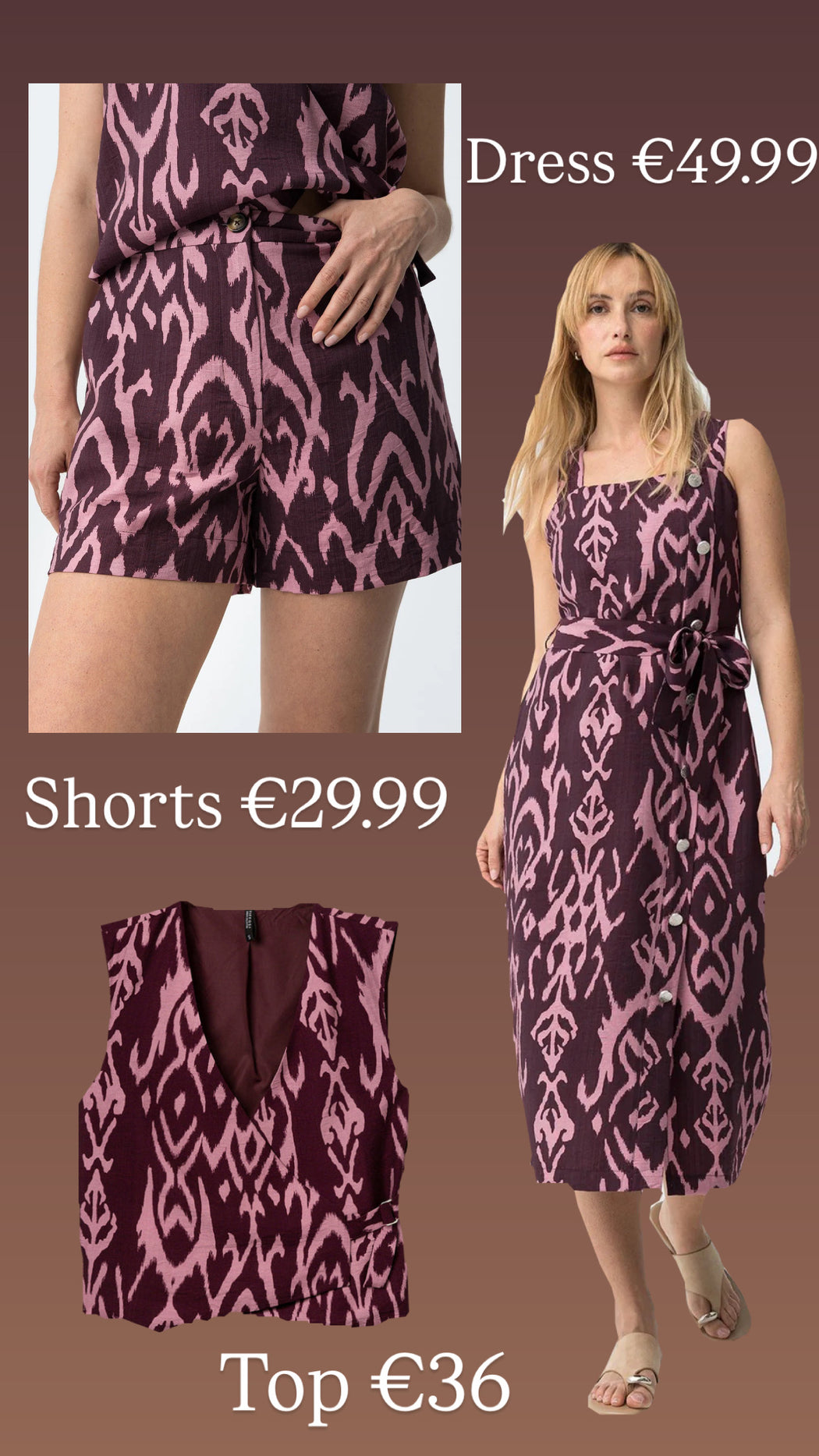 Kim print shorts