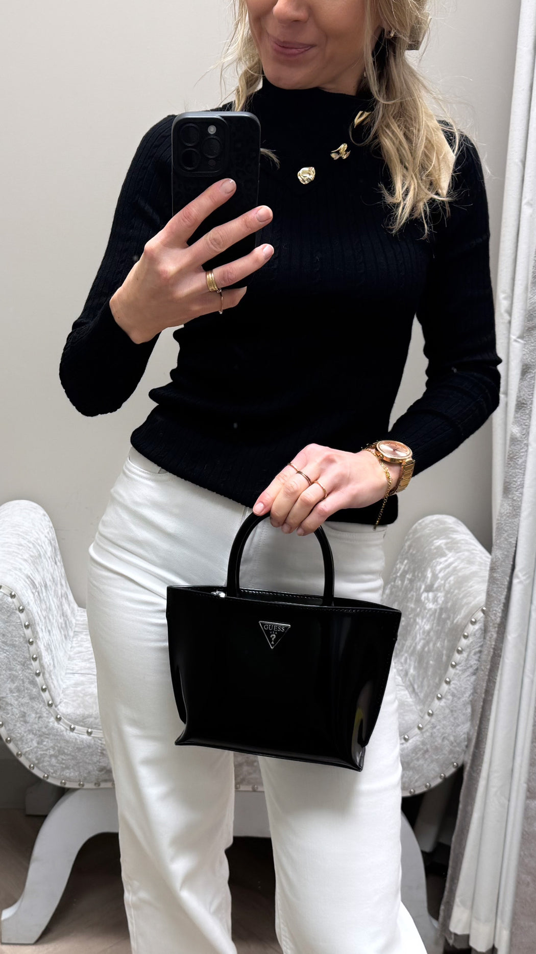 Guess arnela mini black bag NY949675
