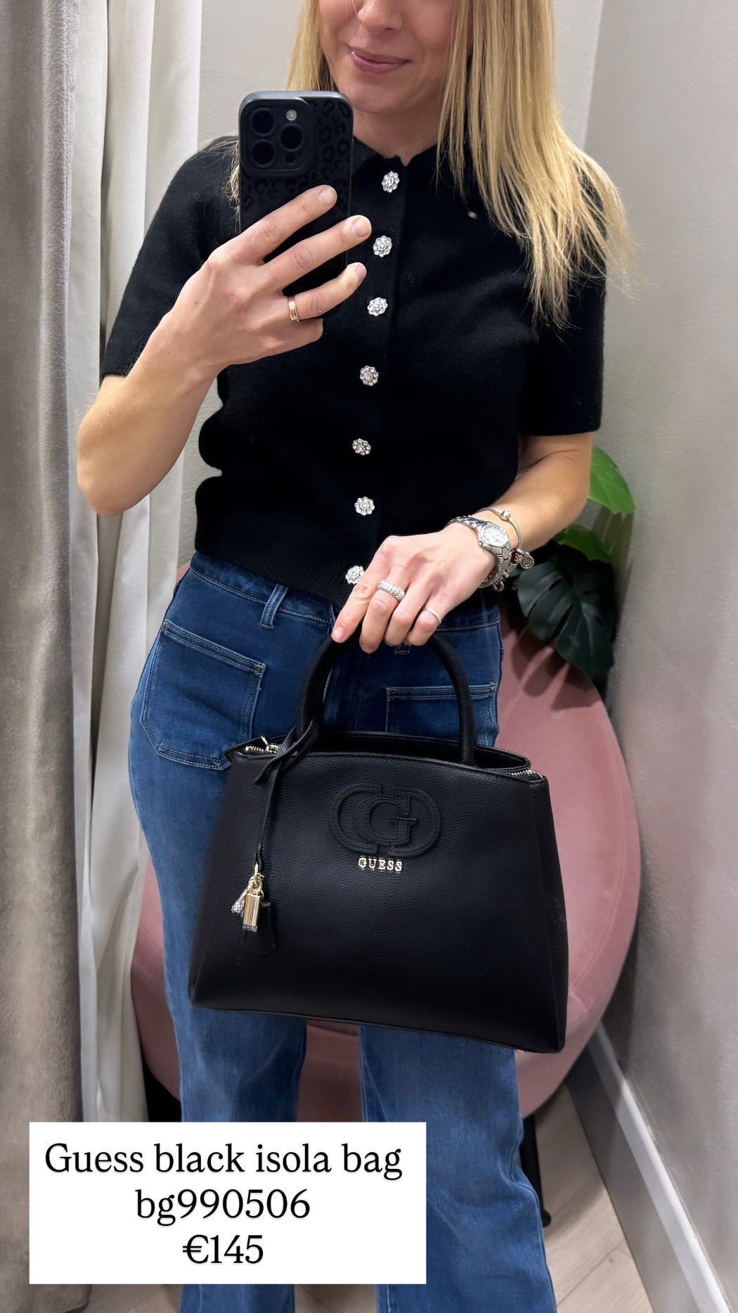 Guess black isola  bag bg990506