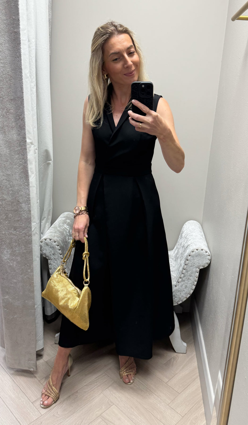 Glamour metallic -gold bag
