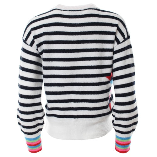 Darel navy stripe knit