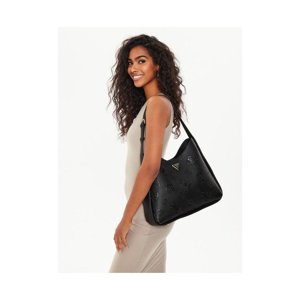 Guess black logo keandra hobo shoulder bag PL932303