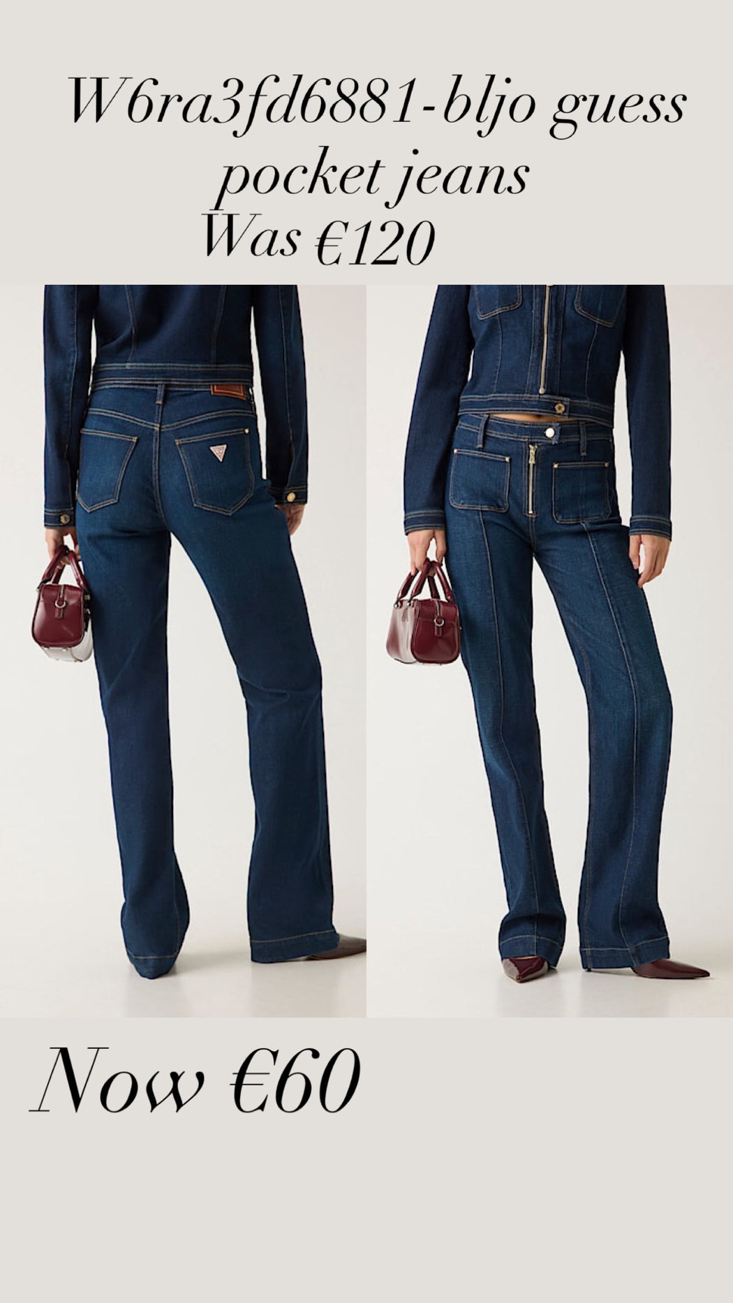 W6ra3fd6881-bljo guess pocket jeans