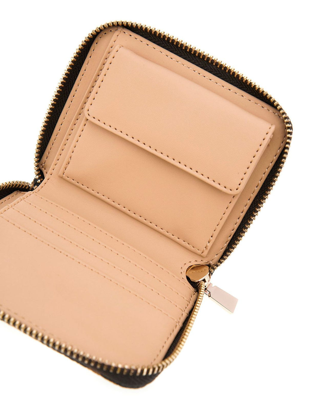 Laurel SLG Small Zip Around Wallet Mocha Logo