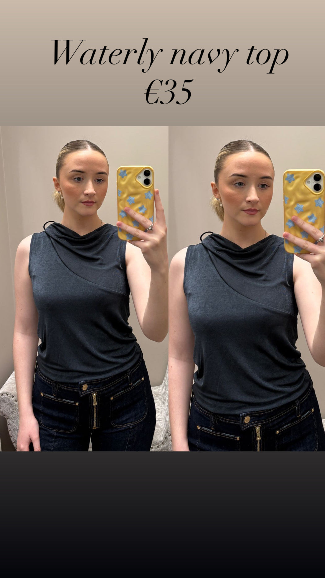 Waterly navy top