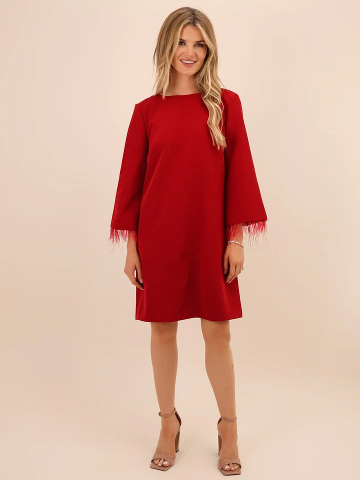 Dakota red bow back dress