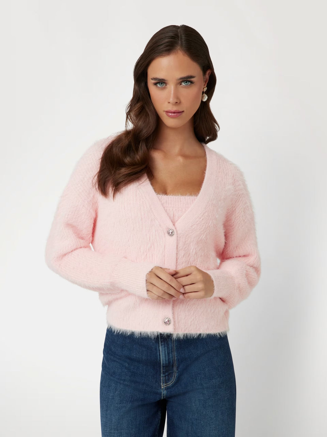 Guess pink keyla cardi