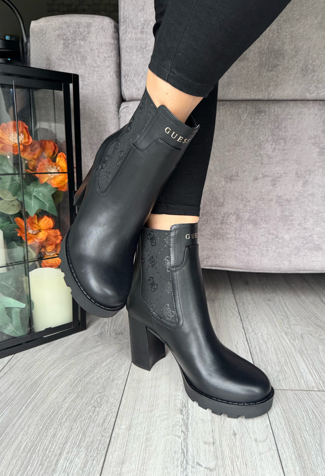 Guess Black Logo Boots FLFNLLELE10