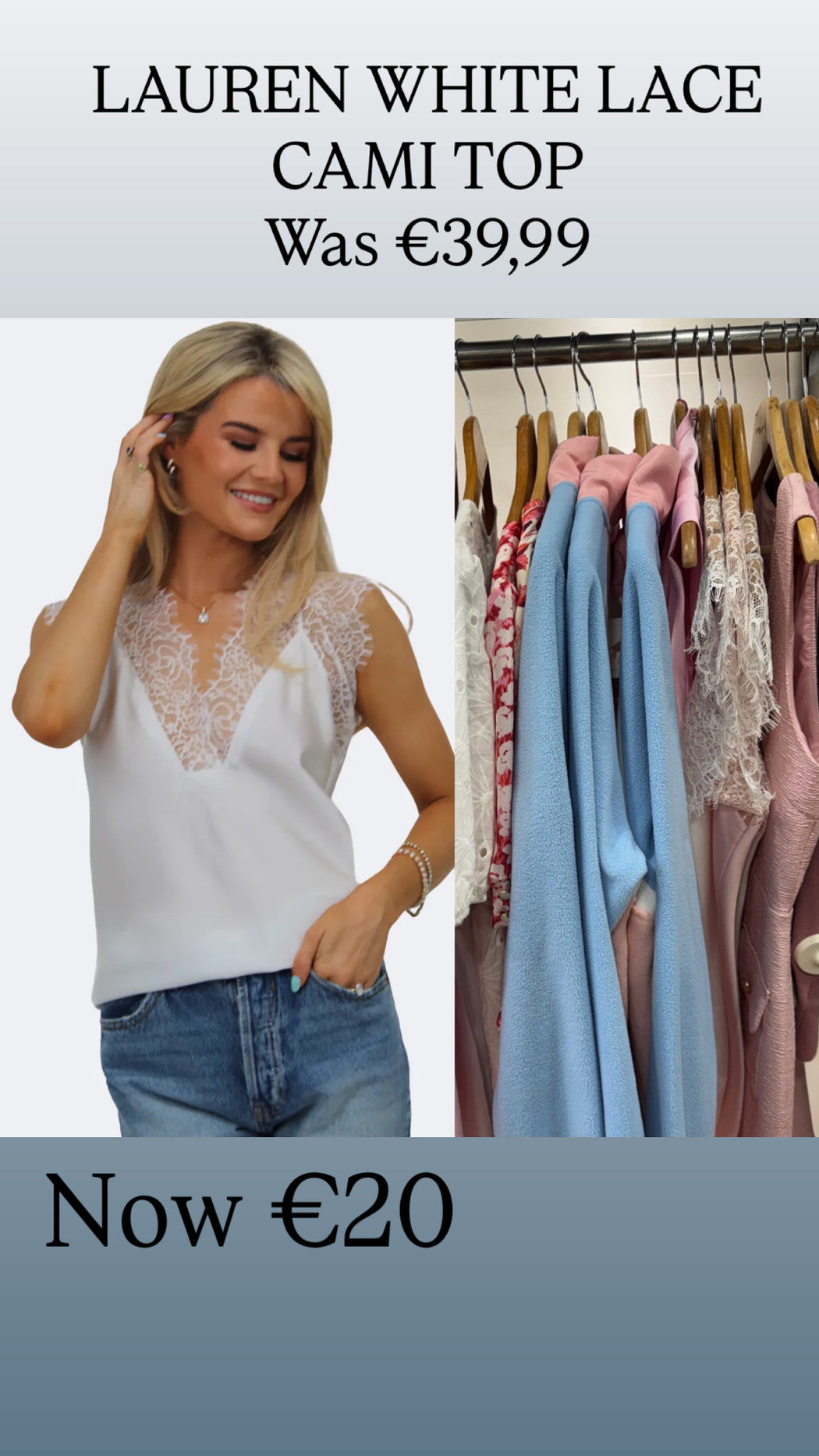 LAUREN WHITE LACE CAMI TOP