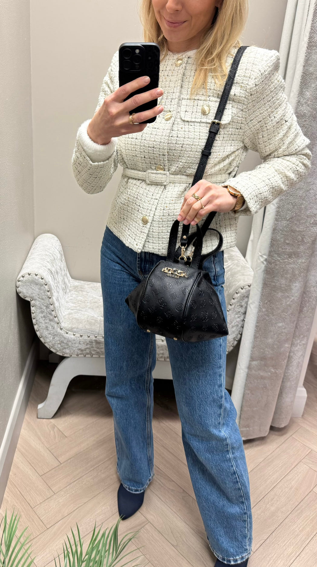 Guess black  logo anise bag pd991677