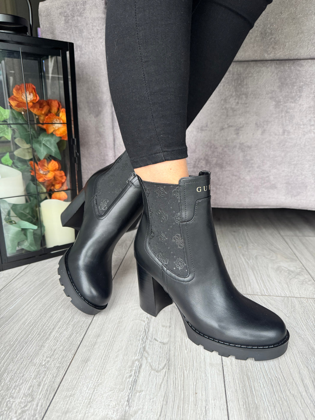 Guess Black Logo Boots FLFNLLELE10