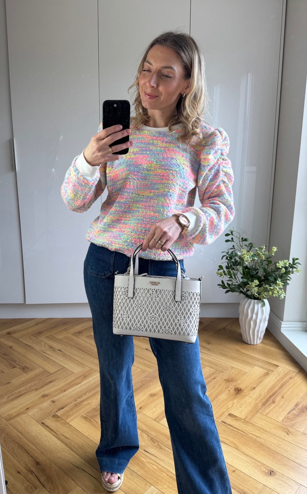 Guess LETTY MINI PG991175 off white 2in1 bag