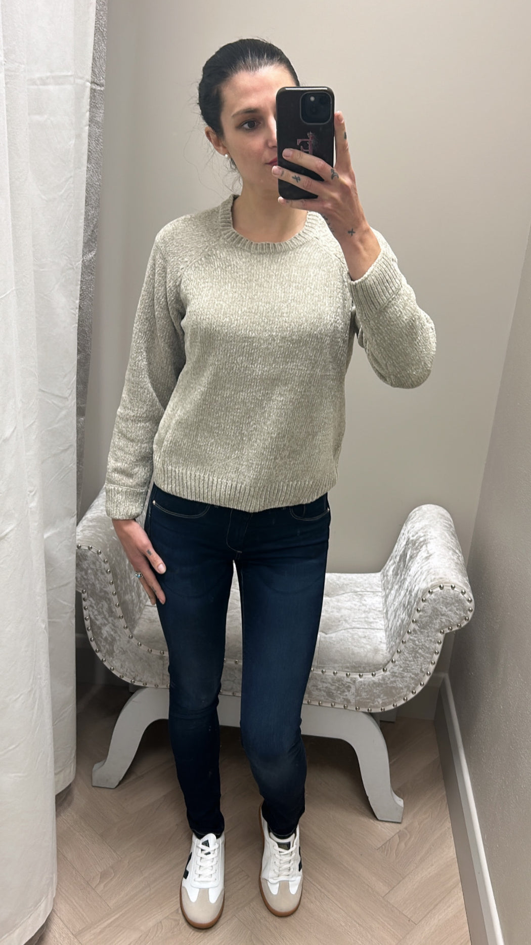 Mango green knit