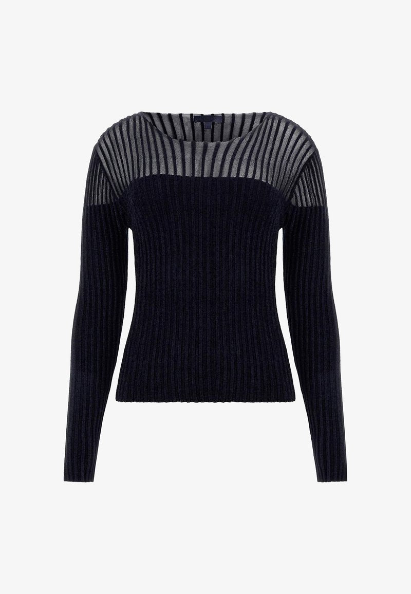 Guess rowena rib knit (navy)w5br62z0890
