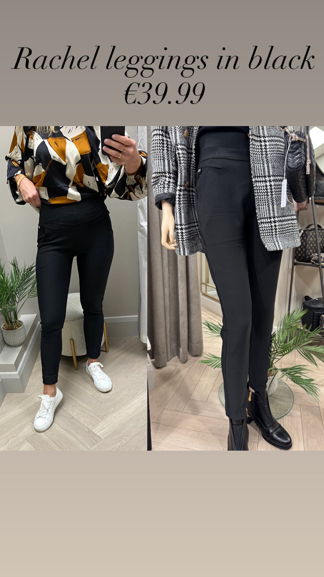 Black Rachel scuba jeggings