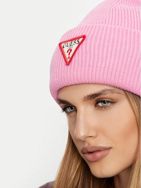 Pink red logo beanie aw5234VIS01-pink guess